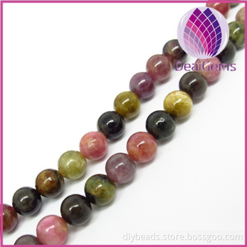 Natural tourmaline round loose beads